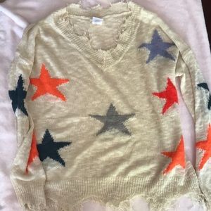 colorful star sweater